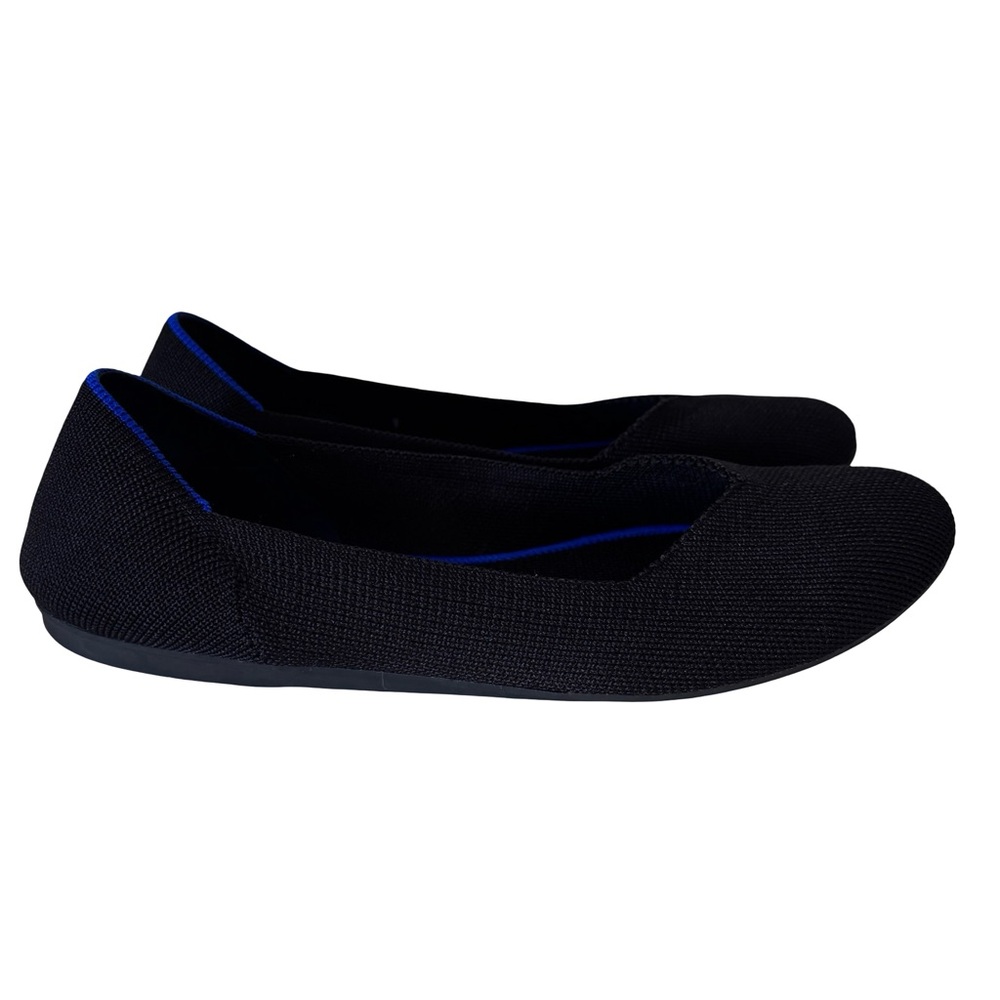 Rothy's The Flat Knit Women’s Ballet Flat Black Blue Sz 8